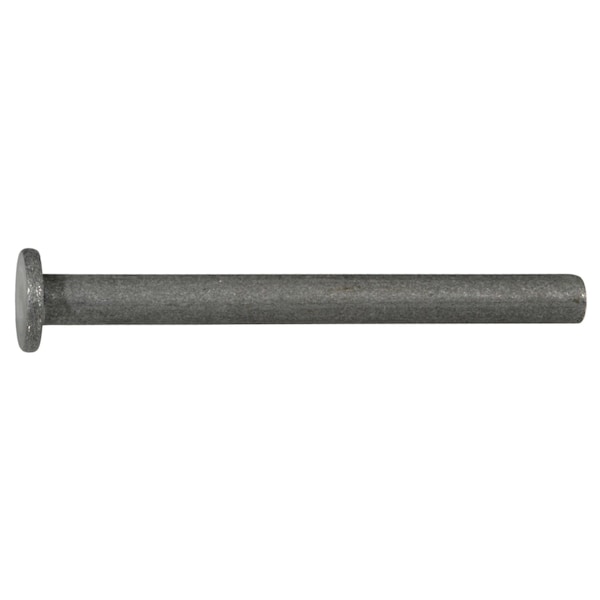 Midwest Fastener Solid Rivet, Flat Head, 3/16 in Dia., 2 in L, Steel Body, 12 PK 930667 - main